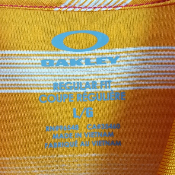 Oakley Hydrolix Regular Fit Stripe Polo Shirt L - Picture 2 of 8